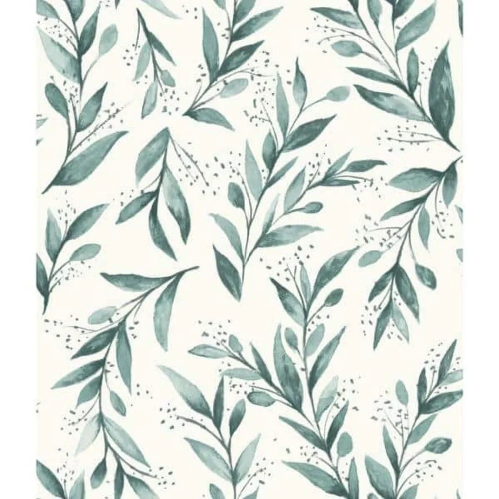 Magnolia Home by Joanna Gaines Olive Branch Teal Peel & Stick Wallpaper